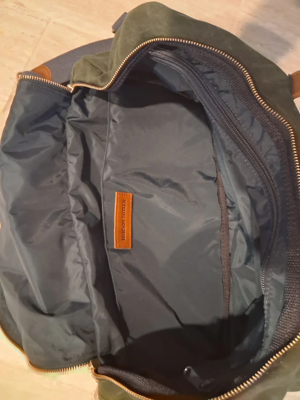 Hudson Sutler Heritage Weekender - Waxed Hunter green/ Brown Pebble Beach Gold